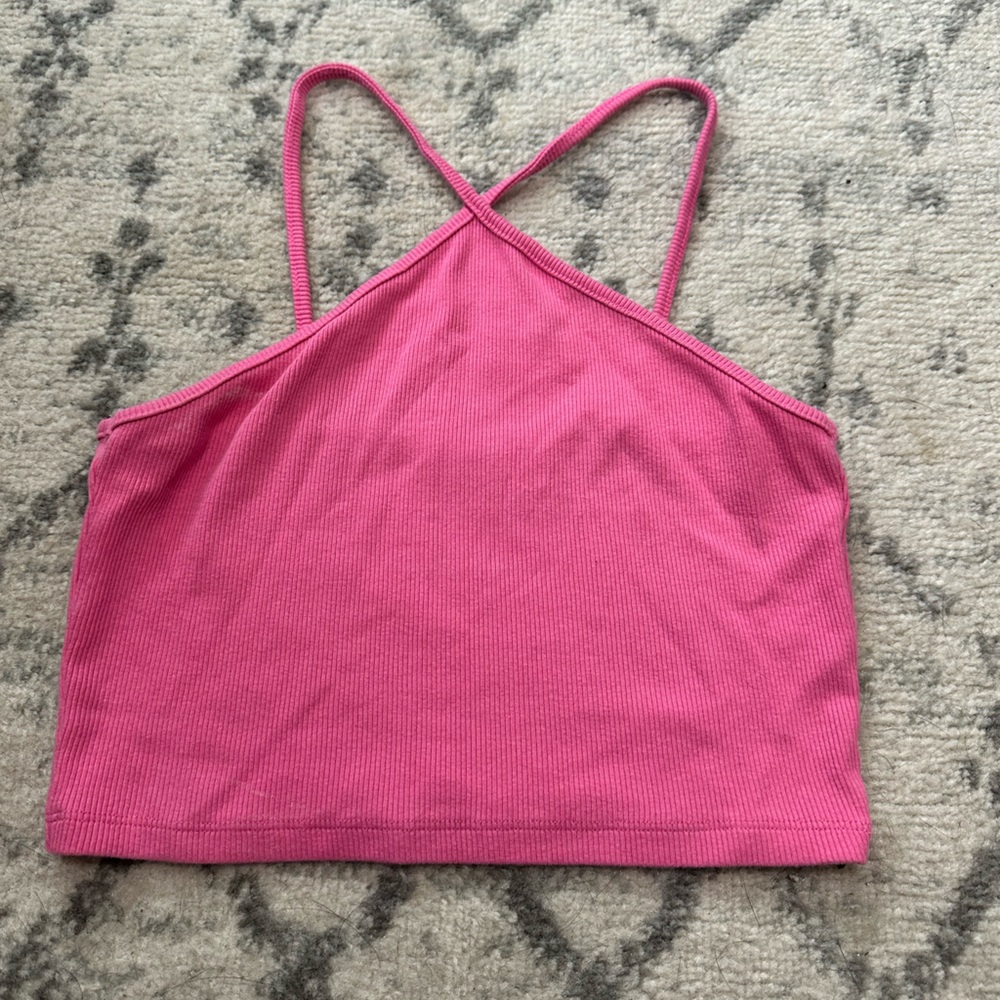 Cross neck crop top